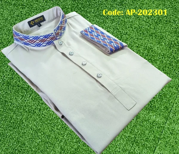 Aristo Lifestyle Premium Panjabi - Plain - Off White